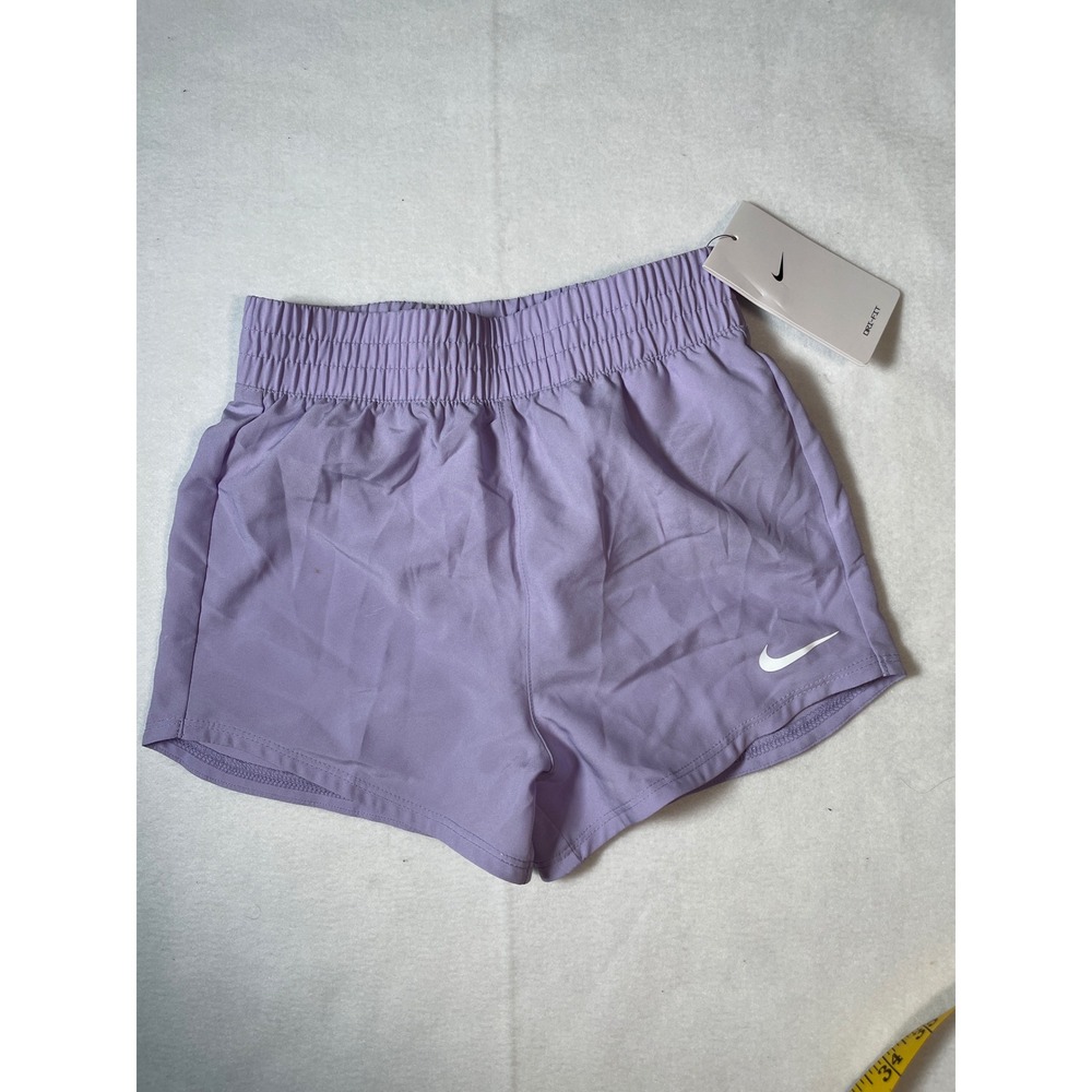 Nike Dri-FIT Girls Purple Athletic Running Shorts Size M 5-6 YRS New